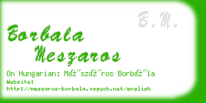 borbala meszaros business card